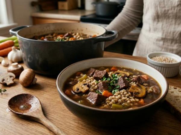 Beef and Barley Soup Recipe: A Hearty One-Pot Dinner photo