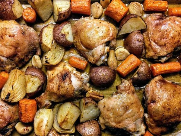 Easy High Protein Dinner: One-Pan Chicken and Chickpeas photo
