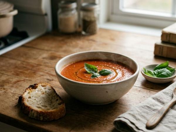 Tomato and Basil Soup Recipe: Easy, Roasted, and Ready in Under an Hour photo