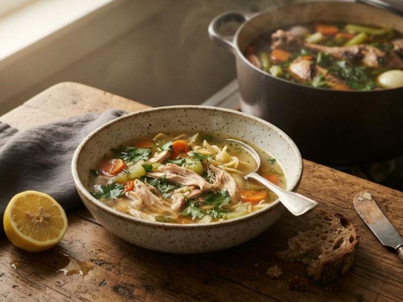 Recipe for Chicken Bone Broth Soup: From Bones to Bowl photo