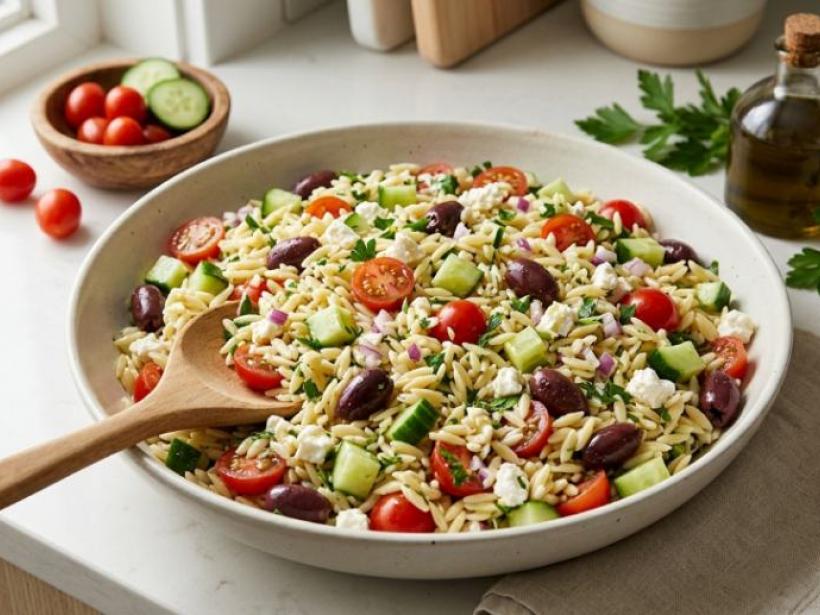 Greek Pasta Salad with Orzo: The One I Bring When I Can't Decide What to Make photo