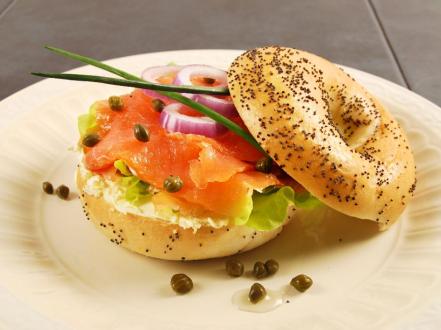 Bagel with Bacon and Cream Cheese That Hits Exactly Right photo