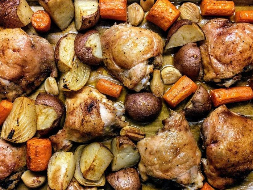 Easy High Protein Dinner: One-Pan Chicken and Chickpeas photo